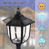 Solar Torch Lights Outdoor Garden Lighting 6 LED Water-Resist Auto On/Off 6 Hours