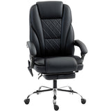 Massage Office Chair, Reclining Computer Chair with Adjustable Height and Footrest