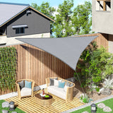 Voile d'ombrage de soleil canopée triangle 10' Abri de pelouse patio extérieur avec protection UV et sac de transport