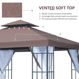 10'x10' Garden Gazebo Patio Canopy Portable Party Event Backyard w/ Mosquito Netting