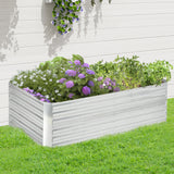 Galvanized Raised Garden Bed, Steel Outdoor Planters with Reinforced Rods, 71