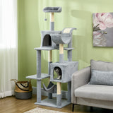 Grand arbre à chats pour chats d'intérieur, tour à chats multi-niveaux 70