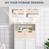 Freestanding Bathroom Cabinet with Adjustable Shelf and Drawers, Small Cabinet for Bathroom