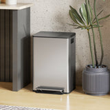 Trash Can with Soft-Close Lid, Garbage Can with Removable Inner Bucket for Kitchen 13.2 gal/50 L