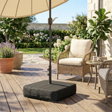 Garden Parasol Base 176 lbs Sand Filled Heavy Duty Stand for Cantilever Umbrellas and 1.89