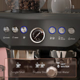 Machine à espresso 15 bar, cafetière Barista avec mousseur à lait