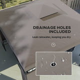 10 x 10 FT Canopy Gazebo, Double Roof Patio Gazebo with Screen Panels and Metal Frame for Deck