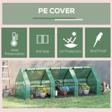 9' x 3' x 3' Portable Mini Greenhouse Tunnel Growing Tent Plants Flower Warm House w/ Zippered Roll-up Doors