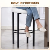 Bar Stools Set of 2, Bar Height Stools with Footrest for Kitchen Island