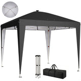 10 x 10 ft Pop Up Canopy Tent with Central Light, UPF 50+ Instant Portable Canopy Shelter with Remote