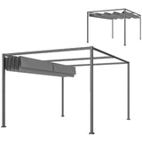 Pergola de patio 13' x 10' avec auvent rétractable