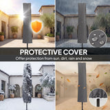 Parasol de patio cantilever décalé 10 x 9,7 pi avec lumières