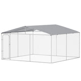 Dog Kennel Outdoor, Heavy Duty Playpen with Secure Lock, 13.1' x