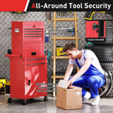 Large Tool Cabinet, 3-in-1 Rolling Tool Chest, Detachable Tool Storage Organizer with 6 Drawers and Pegboard