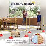 Dog Agility Training Equipment, 4 PCS Obstacle Course with Height Adjustable Jump Hurdle and Bag
