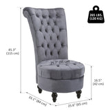 Fauteuil d'appoint dossier haut 45