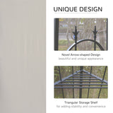 Gazebo de patio en acier 10' x 10' avec rideaux de mailles amovibles, tablettes d'exposition et cadre en acier