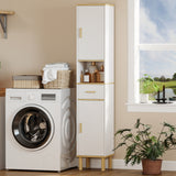 Tall Bathroom Storage Cabinet, Freestanding Bathroom Cabinet with Drawer, Adjustable Shelves, Open Compartment