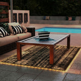 Tapis extérieur imperméable pour camping avec lumières LED, 12' x 9'