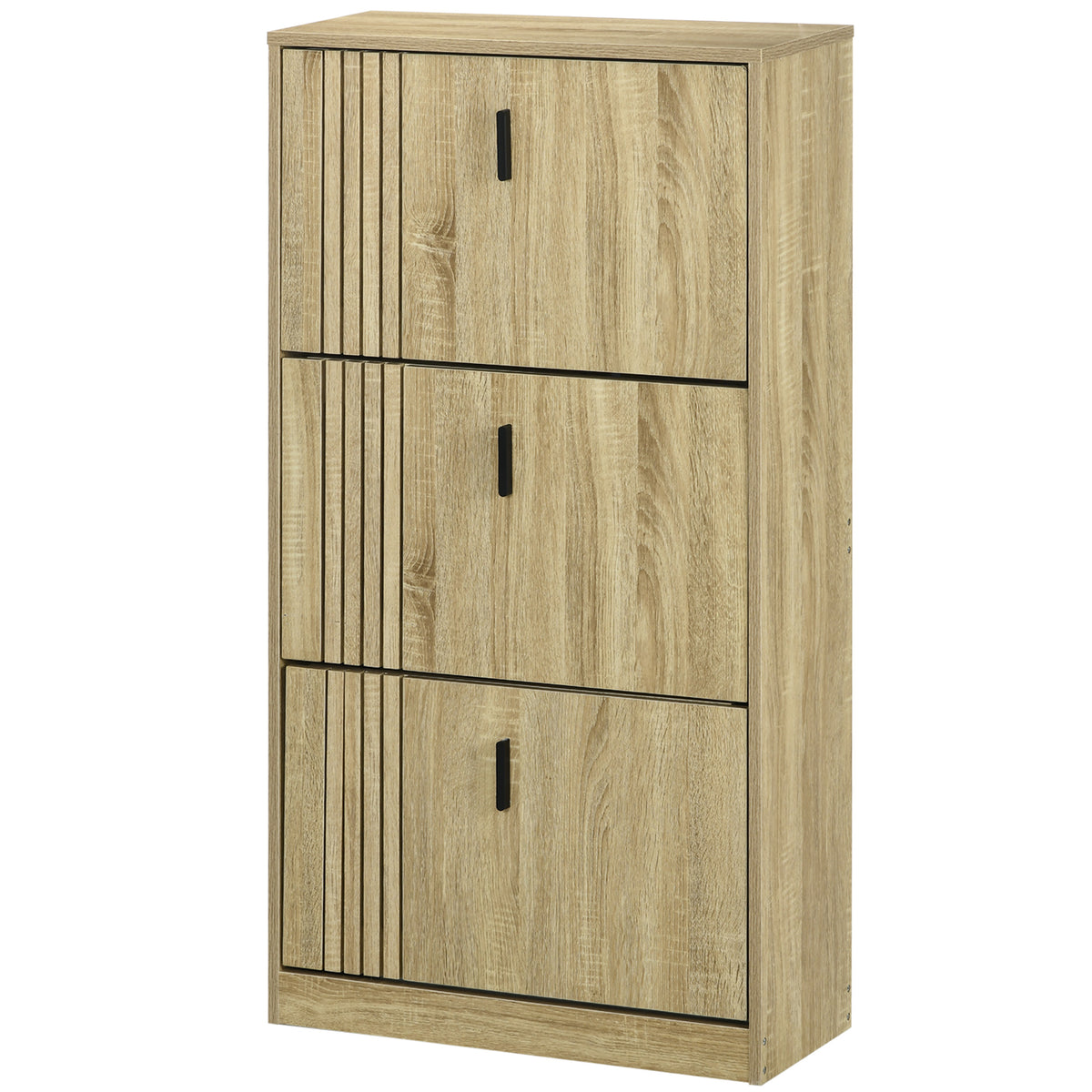Shoe Storage Cabinet Organizer for 18 Pairs of Shoes with 3 Flip Drawers and Adjustable Shelves