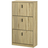 Shoe Storage Cabinet Organizer for 18 Pairs of Shoes with 3 Flip Drawers and Adjustable Shelves