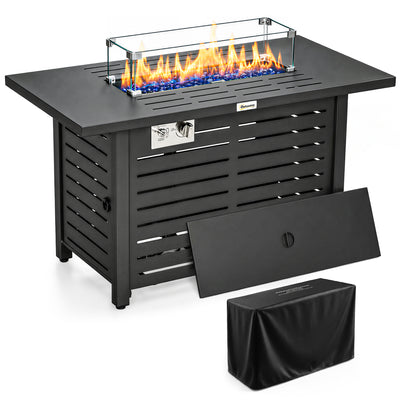 Propane Gas Fire Pit Table, Outdoor Firepit with 43