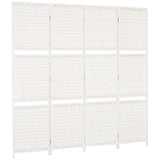 Séparateur de pièce à 4 panneaux avec étagères, paravent pliable autoportant de 1,8 m