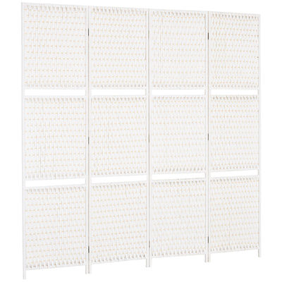 Séparateur de pièce à 4 panneaux avec étagères, paravent pliable autoportant de 1,8 m