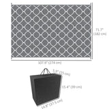 Waterproof Outdoor Rug, 6' x 9' RV Rug Reversible Mat for Backyard