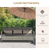 3-Seater Wicker Sofa