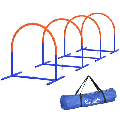 Dog Agility Training Equipment, 4 PCS Obstacle Course with Carrying Bag for Old Dogs
