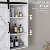 Bathroom Medicine Cabinet, Wall Cabinet with Sliding Door and Adjustable Shelf, 22.8