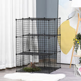 39 Pcs Small Animal Cage Bunny Hutch Portable Metal Wire with Ramps for Kitten Chinchilla