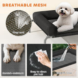 Lit pour chien surélevé, couchette portable pour chien avec mailles respirantes