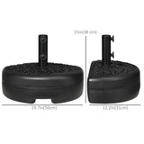 Plastic Half Round Umbrella Base