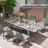 Aluminum Outdoor Dining Table for 6-8 People