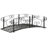 6FT Steel Garden Bridge with Safety Siderails