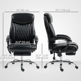 6 Point Massage Office Chair with Remote, Ergonomic Reclining Computer Desk Chair with Footrest