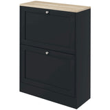 Armoire à chaussures mince, armoire à chaussures moderne avec 2 tiroirs basculants et étagères ajustables pour 8-12 paires