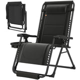 Zero Gravity Chair, Reclining Outdoor Lounger Chair with Cup Holder, 400 LBS Capacity