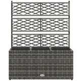 Wicker Raised Garden Bed with Trellis, 42