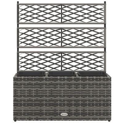 Wicker Raised Garden Bed with Trellis, 42