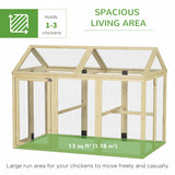 Chicken Run Expandable Outdoor Large Chicken Coop with 2 Doors and 3 Perches for 1–3 Chickens