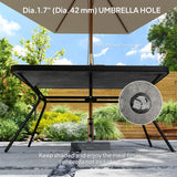 Rectangle Outdoor Dining Table for 6, with 1.7