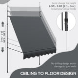 6.5' x 4' Manual Retractable Awning