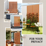 Decorative Outdoor Privacy Panel, Freestanding Metal Outdoor Divider with Stand for Garden