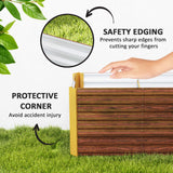 Set of 2 Galvanized Metal Planters for Outdoor Plants, 4' x 2' x 2' Raised Garden Bed