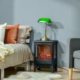 Electric Fireplace Heater, Freestanding Fireplace Stove with Realistic Adjustable Flame Effect and Adjustable Temperature