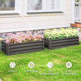 Jardinières Surélevées Galvanisées, Ensemble de 2