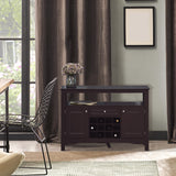 Modern Kitchen Buffet Bar Cabinet Storage Sideboard Dining Server with Drawer & 12-Bottle Wine Rack for Living Room